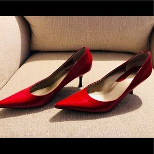 Nine West Red Patent Leather Heels Size 7.5